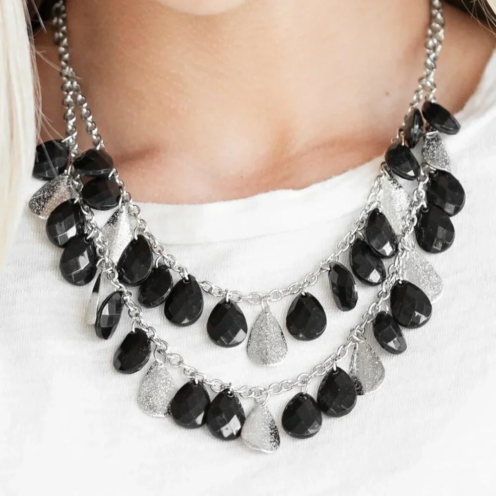 Paparazzi Jewelry Accessories - Life of the FIESTA - Black - Necklace - Vintage